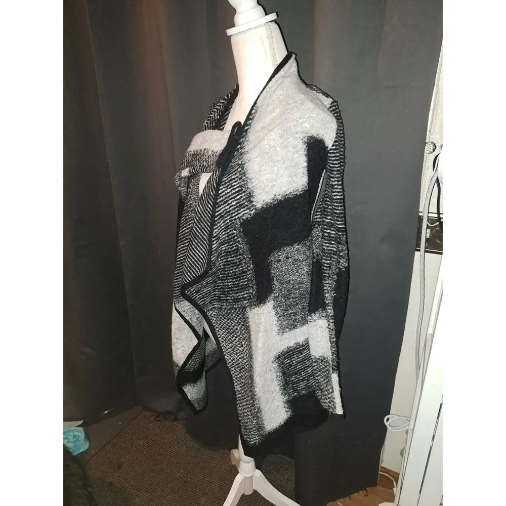 XS Lucky Brand Moto Knit Cardigan Sweater Jacket Asymmetrical NWT